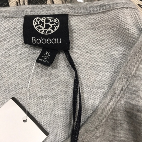 BOBEAU Cinched Waist French Terry Top - Picture 3 of 6